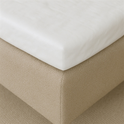 Kuvertlagen 80x200 cm - bomuldssatin - Soft feel - hvid - Luna Denmark